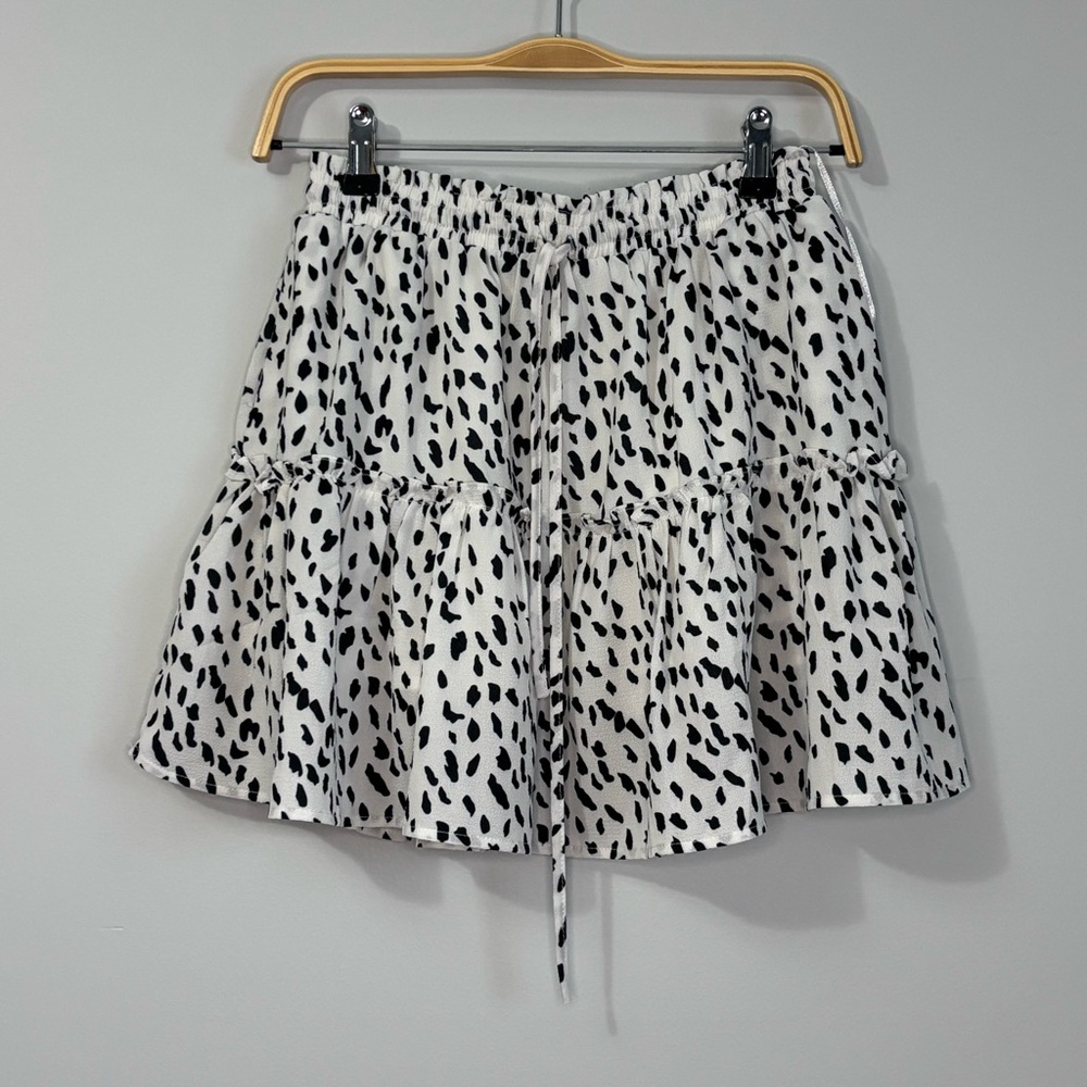 Princess Polly Black and White Light of Life Mini Tiered Skirt